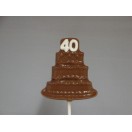 The number 40 on a Birthday Cake