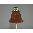 The number 60 on a Birthday Cake