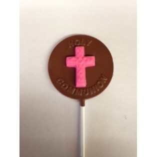 Round Holy Communion Pop with 3D Cross